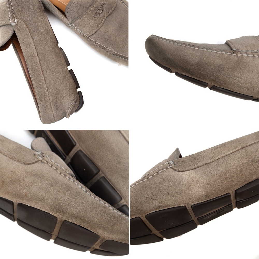Prada Men’s Grey Suede Driving Loafers – Size US 9 / EU 42 / UK 8 – Made in Ital - Picture 8 of 9